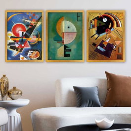 Wallity Cuadro Decorativo Enmarcado de 3 Piezas Multicolor